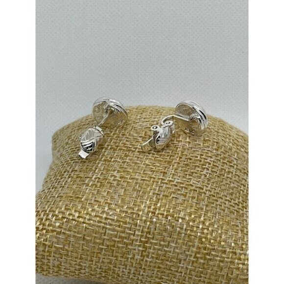 Vintage Silver & Pearl Clip-On Earrings From Macys - Picture 5 of 8